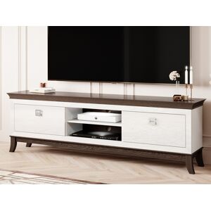 Meuble TV avec tiroir largeur 150 cm FUTURA blanc brillant