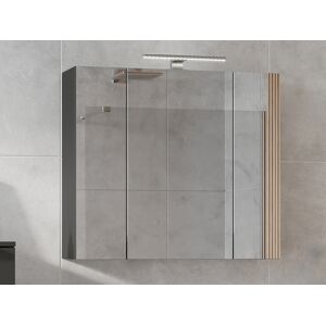 Mobistoxx Armoire de toilette CANTONA 3 portes graphite