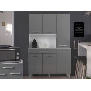 Mobistoxx Buffet/bahut IZA 6 portes et 1 tiroir 120 cm gris