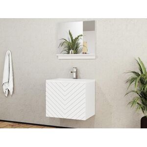 Mobistoxx Meuble de salle bain NAJID 1 tiroir blanc