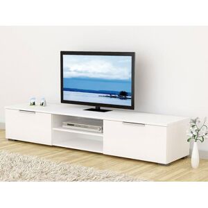 Mobistoxx Meuble tv-hifi MATRIX 2 tiroirs blanc brillant