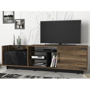 Mobistoxx Meuble tv-hifi SIERRA 2 portes noyer/noir