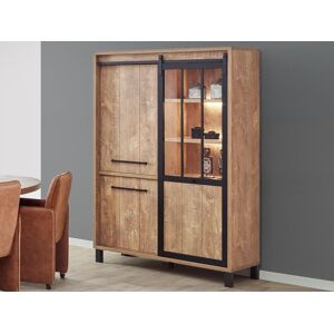 Mobistoxx Meuble bar ALCANTARA 3 portes teck orange