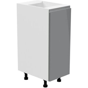 Mobistoxx Meuble de cuisine ASPAS 1 porte droite blanc/gris laque