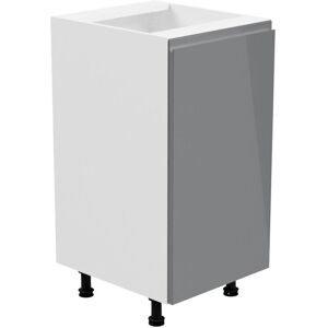 Mobistoxx Meuble de cuisine ASPAS 1 porte gauche 40 cm blanc/gris laque