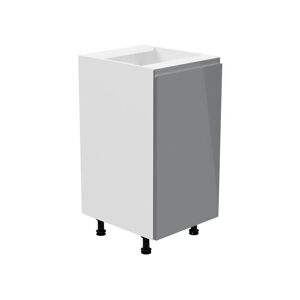 Mobistoxx Meuble de cuisine ASPAS 1 porte droite 40 cm blanc/gris laqué