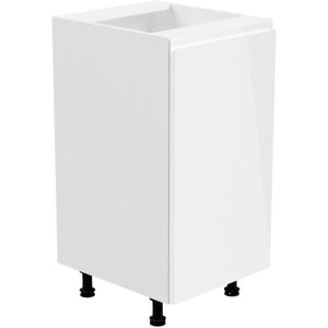 Mobistoxx Meuble de cuisine ASPAS 1 porte gauche 40 cm blanc/blanc laque