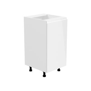 Mobistoxx Meuble de cuisine ASPAS 1 porte droite 40 cm blanc/blanc laqué