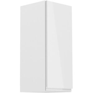 Mobistoxx Meuble haut cuisine ASPAS 1 porte droite 30 cm blanc/blanc laqué