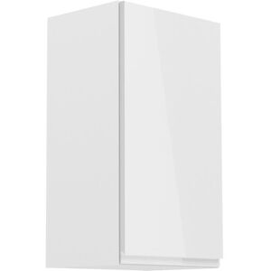 Mobistoxx Meuble haut cuisine ASPAS 1 porte gauche 40 cm blanc/blanc laque