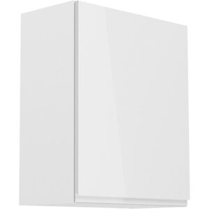 Mobistoxx Meuble haut cuisine ASPAS 1 porte droite 60 cm blanc/blanc laqué