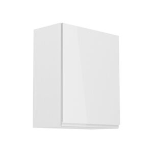 Mobistoxx Meuble haut cuisine ASPAS 1 porte gauche 60 cm blanc/blanc laqué