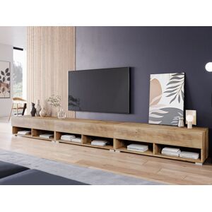 Mobistoxx Meuble tv-hifi ACAPULCO 3 portes battantes 300 cm châtaignier naturel avec led - Publicité