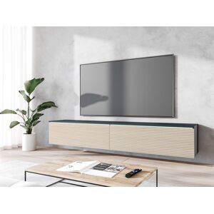 Mobistoxx Meuble tv-hifi DONARUMA 2 portes battantes 180 cm matera/chene gaja