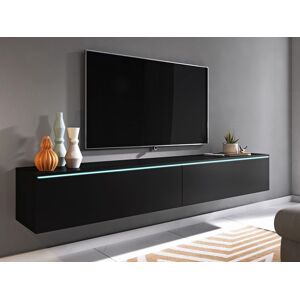 Mobistoxx Meuble tv-hifi DUBAI 2 portes battantes 180 cm noir sans led