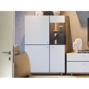 Mobistoxx Armoire MODO 3 portes chene artisan/blanc alpin avec led