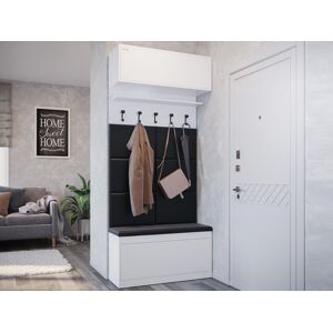 Mobistoxx Vestiaire BALI DELUXE 2 portes abattantes blanc 6 coussins