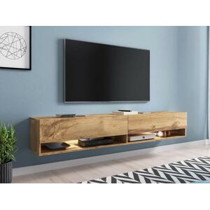 Mobistoxx Meuble tv-hifi ACAPULCO 2 portes battantes 180 cm chene wotan avec led