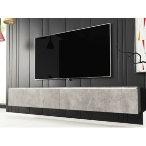 Mobistoxx Meuble tv-hifi DUBAI 2 portes battantes 180 cm béton sans led