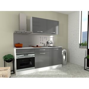 Mobistoxx Bloc cuisine ECOTIC 180 cm gris brillant