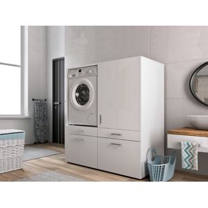 Mobistoxx Meuble WASHING 1 machine avec armoire 1 porte 2 tiroirs medium