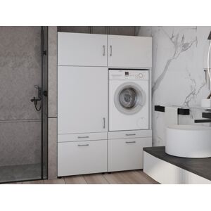 Mobistoxx Meuble WASHING 1 machine avec armoire 1 porte 2 tiroirs large