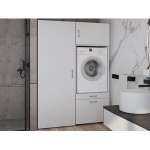 Mobistoxx Meuble WASHING 1 machine avec armoire 1 porte large