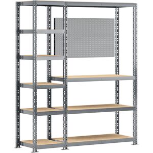 Modulo Storage Rayonnage 2 Étagères Métalliques et 1 Établi 150 cm - Système Extension - Publicité