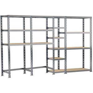 Modulo Storage Rayonnage 4 Étageres Metalliques 290 cm - Systeme Extension