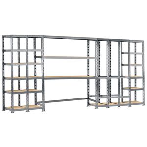 Modulo Storage Rayonnage 5 Étageres Metalliques 405 cm - Systeme Extension