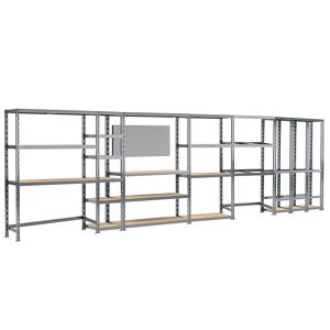 Modulo Storage Rayonnage 6 Étageres Metalliques 605 cm - Systeme Extension