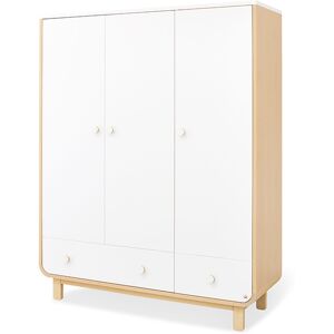 Pinolino Armoire bois enfant Round 3 portes 2 tiroirs - 145 x 54 x 183 cm