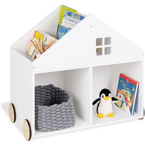 Pinolino Bibliotheque en bois MDF avec roulettes - Hus