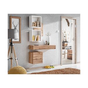 ASM Ensemble meuble mural en bois placard + etageres Easy III