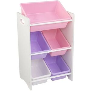 Kidkraft Meuble de Rangement Blanc pour Enfant 5 Casiers Pastel - Publicité