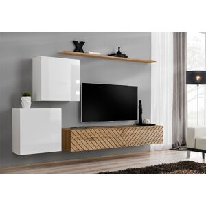 ASM Ensemble meuble TV et placards en bois Switch V a 250 x 40 x 150 cm