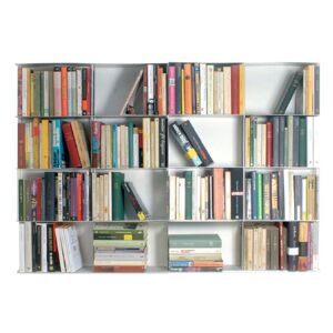 KRIPTONITE bibliotheque murale KROSSING 133 x H 100 cm (Blanc Opaque - Metal)