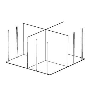 KRIPTONITE bibliothèque verticale KROSSING ROTANTE 50x50 cm (Elément supplémentaire aluminium - Métal)