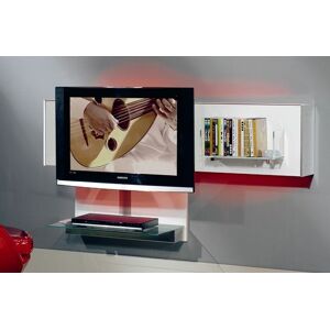 Meuble pour TV suspendus  (Blanc - Verre)