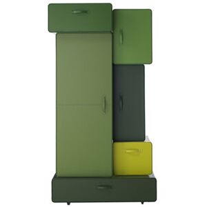 CASAMANIA garde-robe VALISES (Nuances de Vert - Simili-cuir)