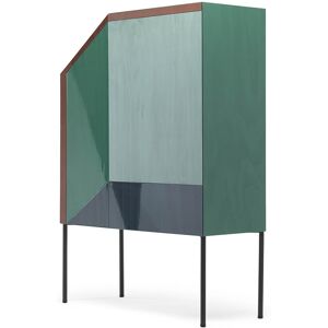 MOGG buffet RITRATTI (120 cm - Tons froids : vert / bleu / marsala - bois lamellaire phenolique)