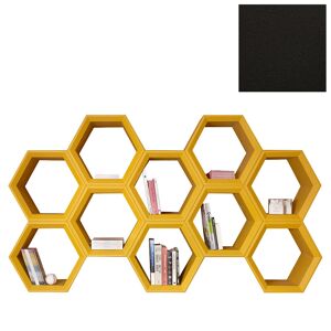 SLIDE bibliotheque HEXA (Noir - Polyethylene)