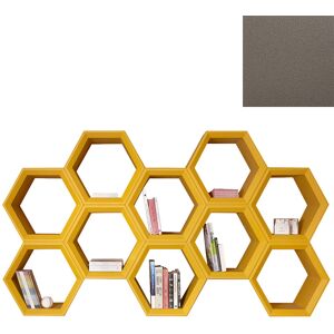 SLIDE bibliotheque HEXA (Gris argille - Polyethylene)