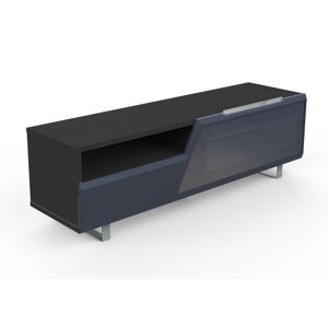 MUNARI meuble TV MK160 jusqu'a 65 Collection CORTINA SIDE (Orme fonce / Gris fonce - bois, Verre et metal)