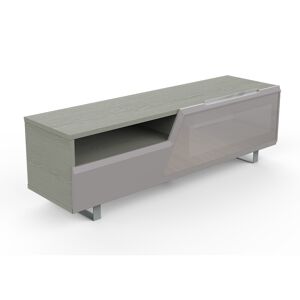 MUNARI meuble TV MK160 jusqu'a 65 Collection CORTINA SIDE (Chene gris / Gris clair - bois, Verre et metal)