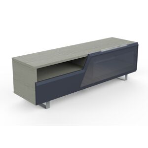 MUNARI meuble TV MK160 jusqu'a 65 Collection CORTINA SIDE (Chene gris / Gris fonce - bois, Verre et metal)