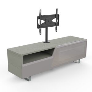 MUNARI meuble TV MK160+KC055NE jusqu'a 55 Collection CORTINA SIDE (Chene gris / Gris clair - bois, Verre et metal)