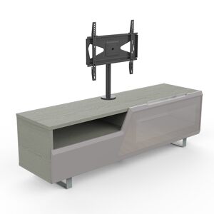 MUNARI meuble TV MK160+KC055NE jusqu'à 55" Collection CORTINA SIDE (Chêne gris / Gris clair - bois, Verre et métal) - Publicité
