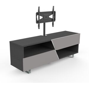 MUNARI meuble TV MK162+KC055NE jusqu'a 55 Collection CORTINA WAVE (Orme fonce / Gris clair - bois et metal)