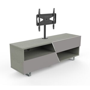 MUNARI meuble TV MK162+KC055NE jusqu'a 55 Collection CORTINA WAVE (Chene gris / Gris clair - bois et metal)